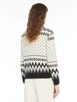 Jacquard alpaca and wool sweater