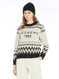 Jacquard alpaca and wool sweater