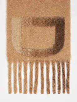 Jacquard alpaca-blend scarf