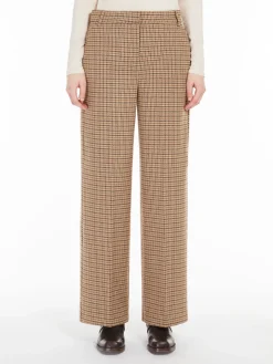 Jacquard flannel trousers