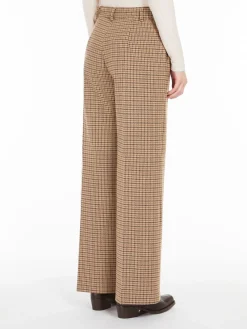 Jacquard flannel trousers