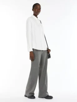 Jacquard flannel trousers