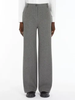 Jacquard flannel trousers