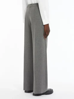 Jacquard flannel trousers