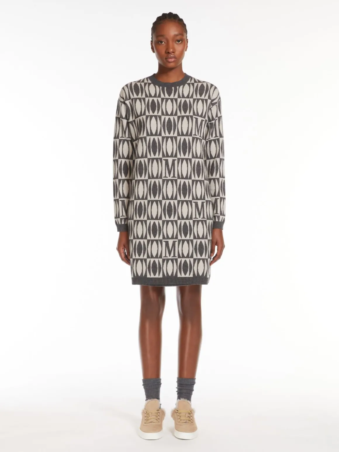 Jacquard knit dress