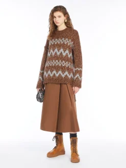 Jacquard mohair sweater