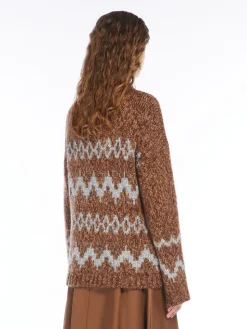 Jacquard mohair sweater