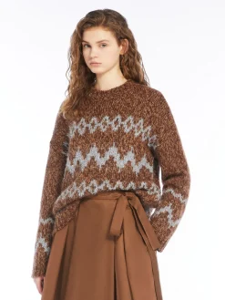 Jacquard mohair sweater