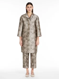 Jacquard silk coat