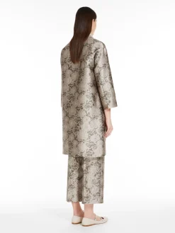 Jacquard silk coat