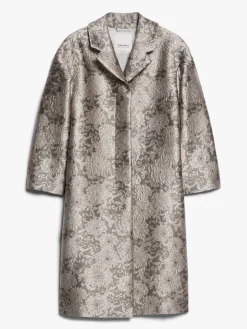 Jacquard silk coat