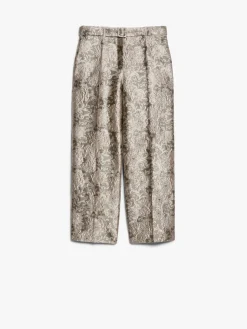 Jacquard silk trousers