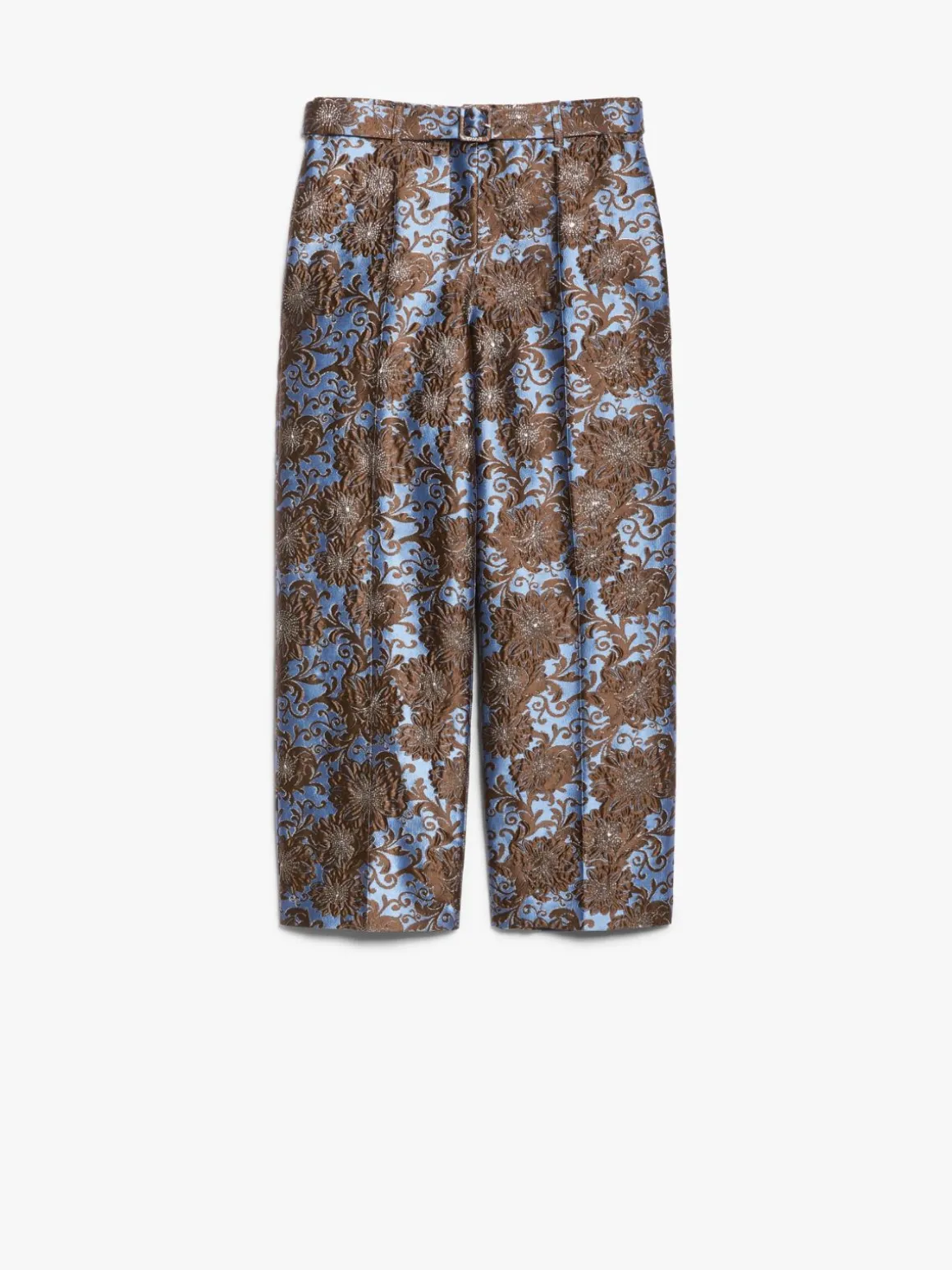 Jacquard silk trousers