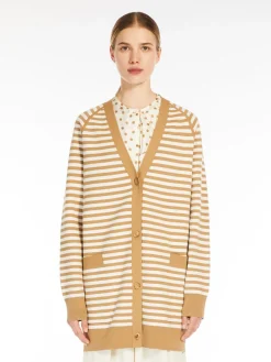 Jacquard viscose cardigan