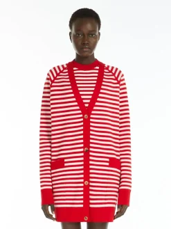 Jacquard viscose cardigan