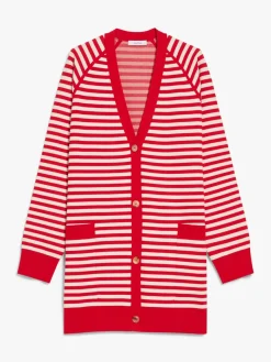 Jacquard viscose cardigan