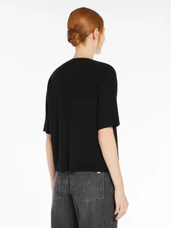Jacquard viscose knit T-shirt