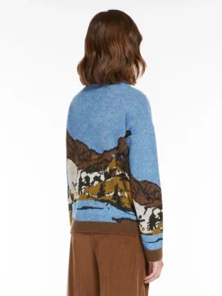 Jacquard wool and alpaca sweater