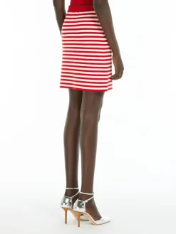 Jacquard yarn mini skirt