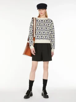 Jacquard-knit cotton sweater