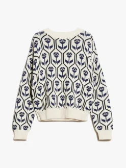 Jacquard-knit cotton sweater