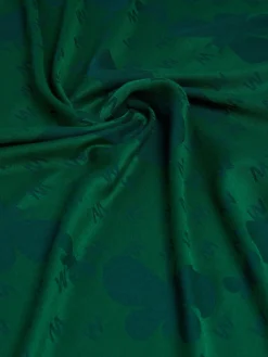 Jacquard-knit viscose and wool shawl
