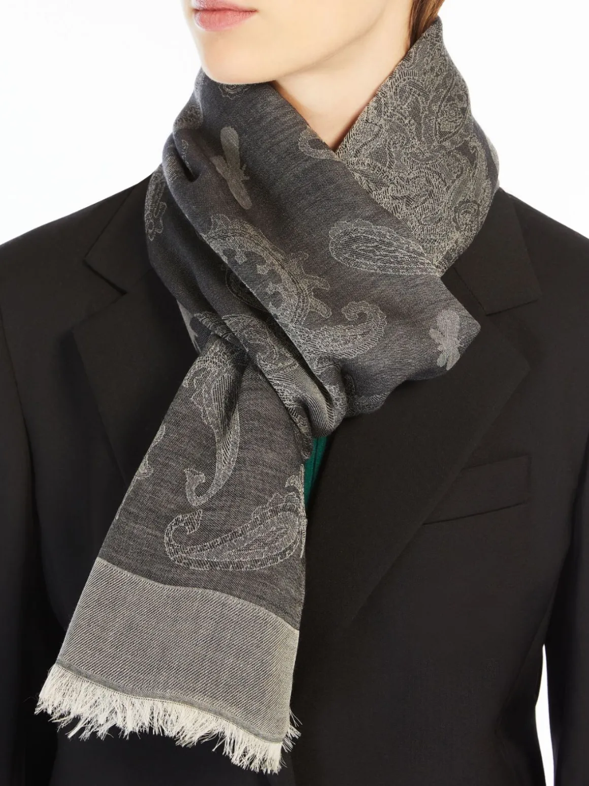 Jacquard-knit viscose and modal stole