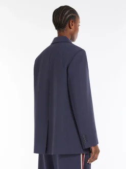 Jersey blazer with embroidery