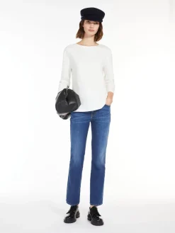 Jersey boat-neck T-shirt