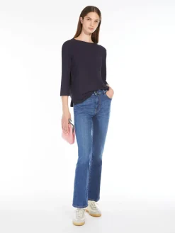 Jersey boat-neck T-shirt