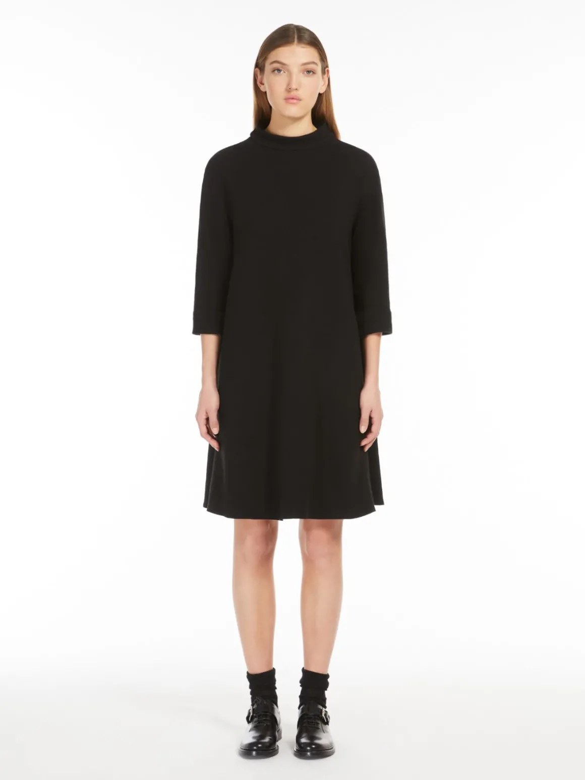 Jersey crêpe A-line dress