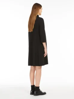 Jersey crêpe A-line dress