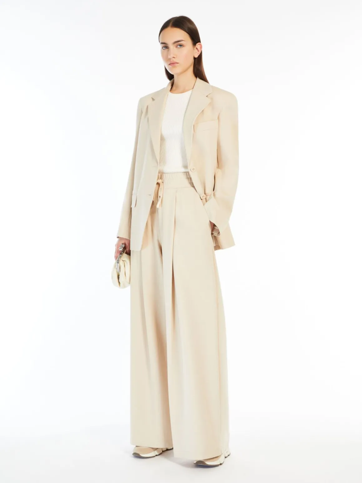 Jersey drawstring trousers