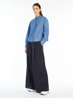Jersey drawstring trousers
