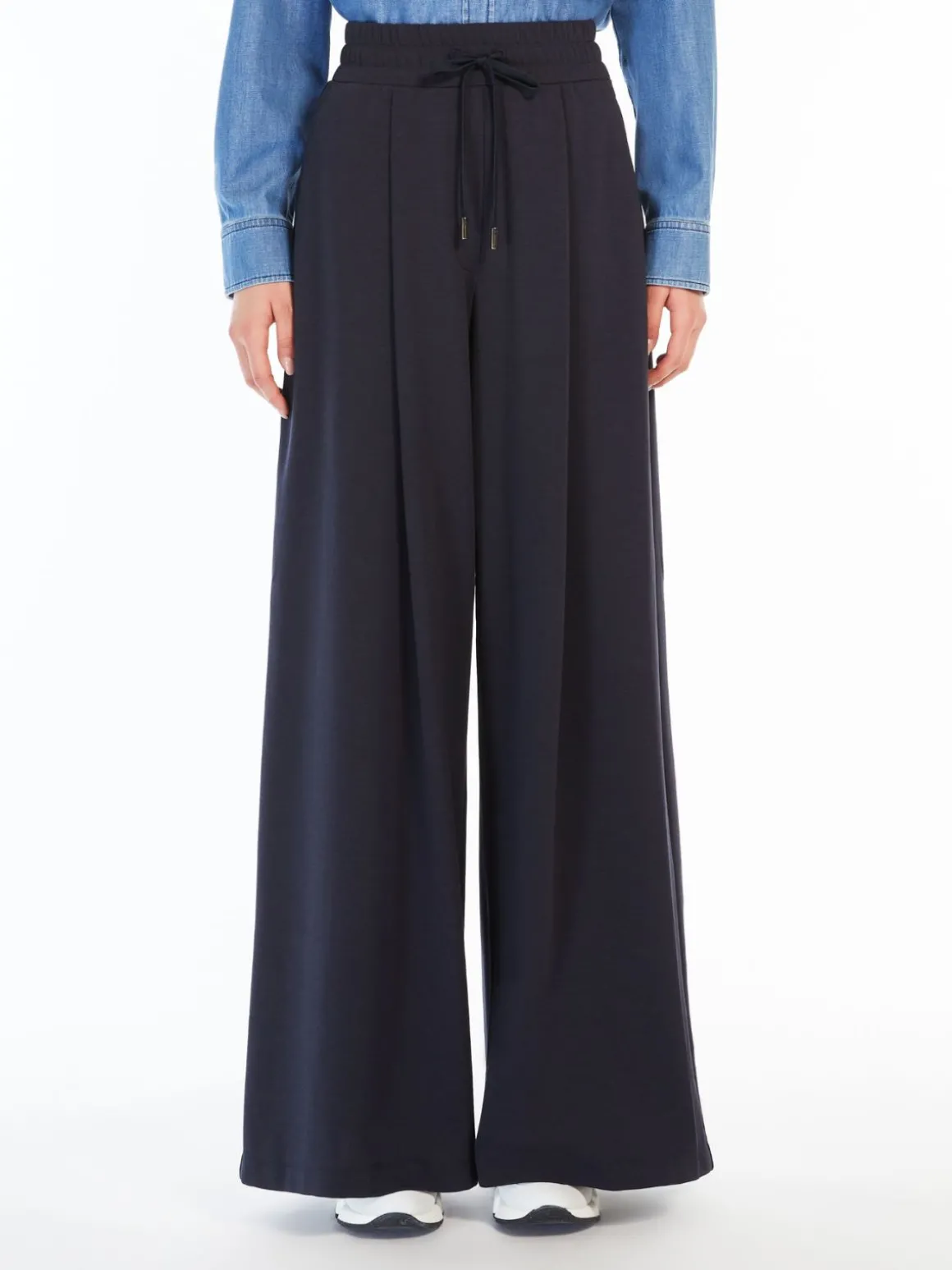 Jersey drawstring trousers