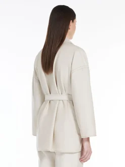 Jersey jacket with belt