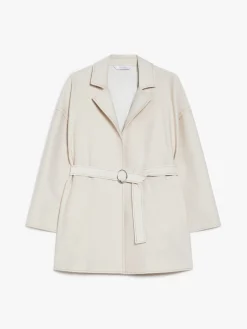 Jersey jacket with belt