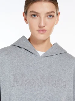 Jersey sweatshirt with embroidery