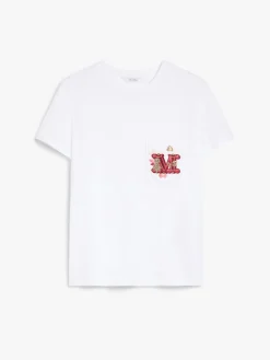 Jersey T-shirt with embroidered pocket