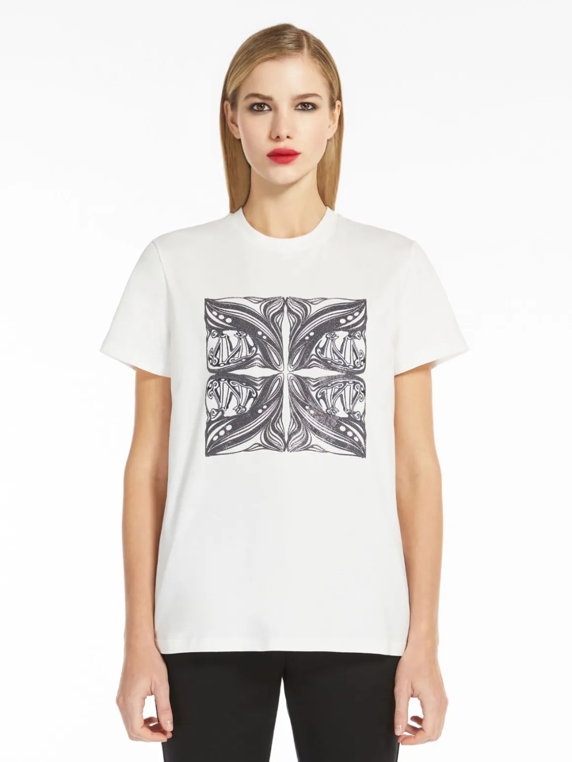 Jersey t-shirt with embroidery