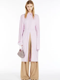 Kimono-sleeve shirt dress