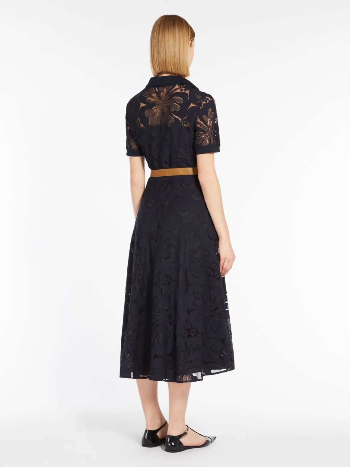 Lace polo shirt dress