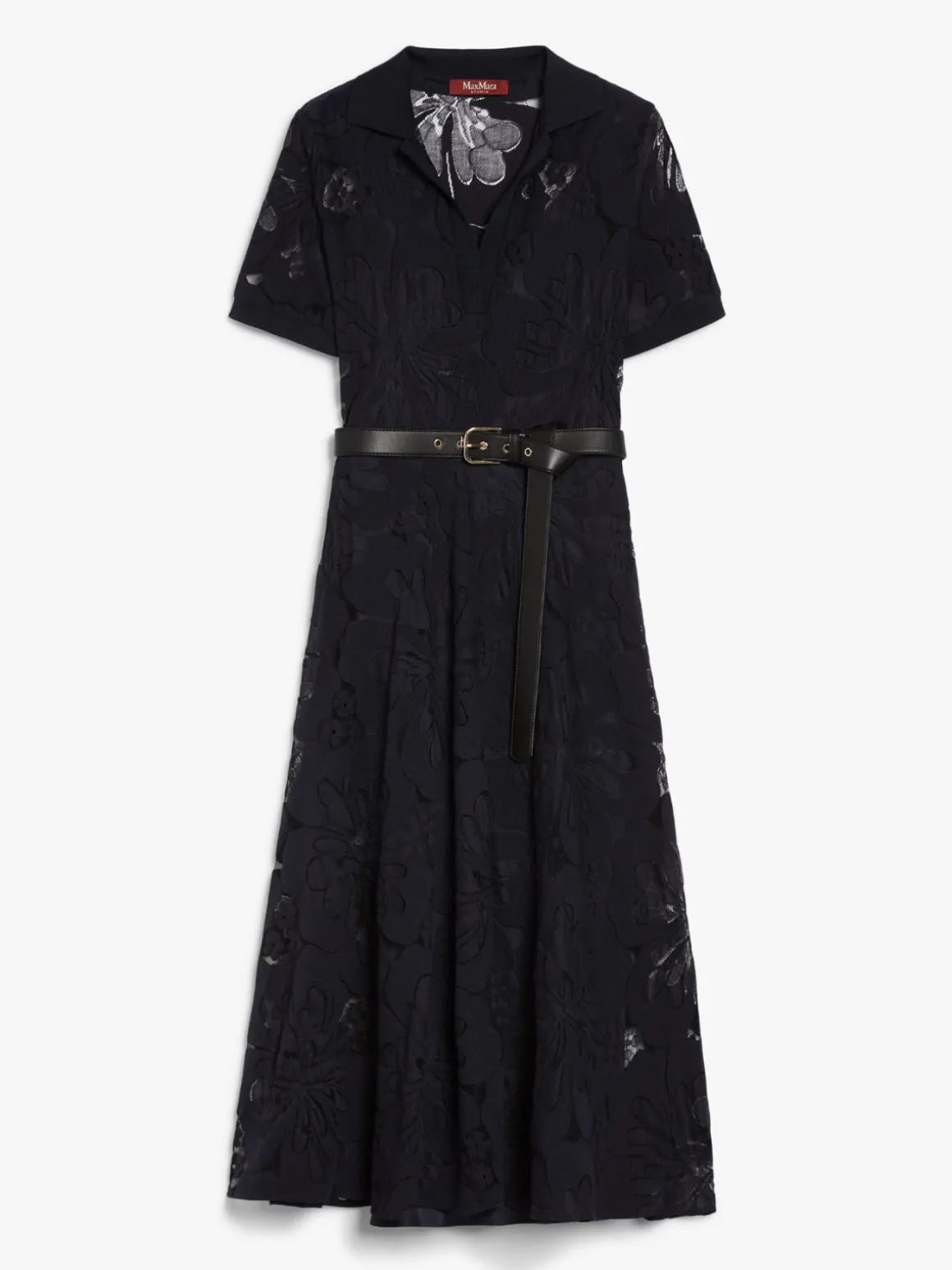 Lace polo shirt dress