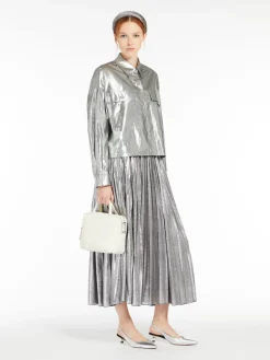Lamé cotton shirt
