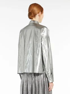 Lamé cotton shirt