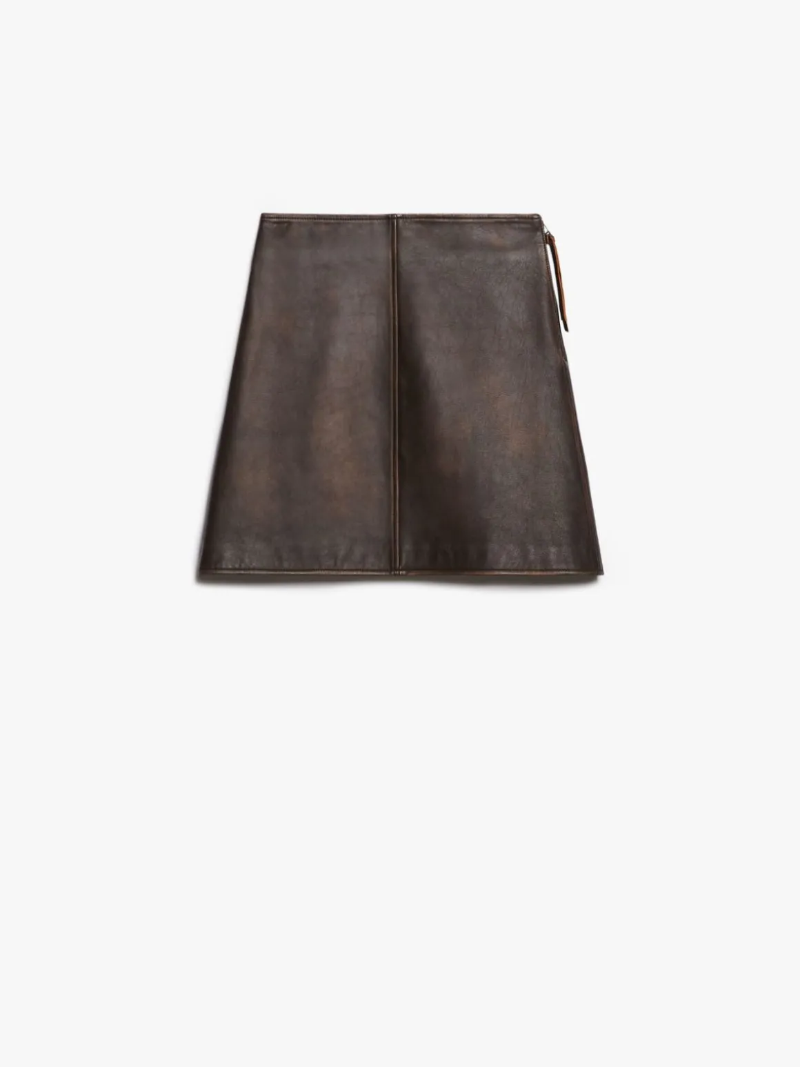 Leather mini skirt