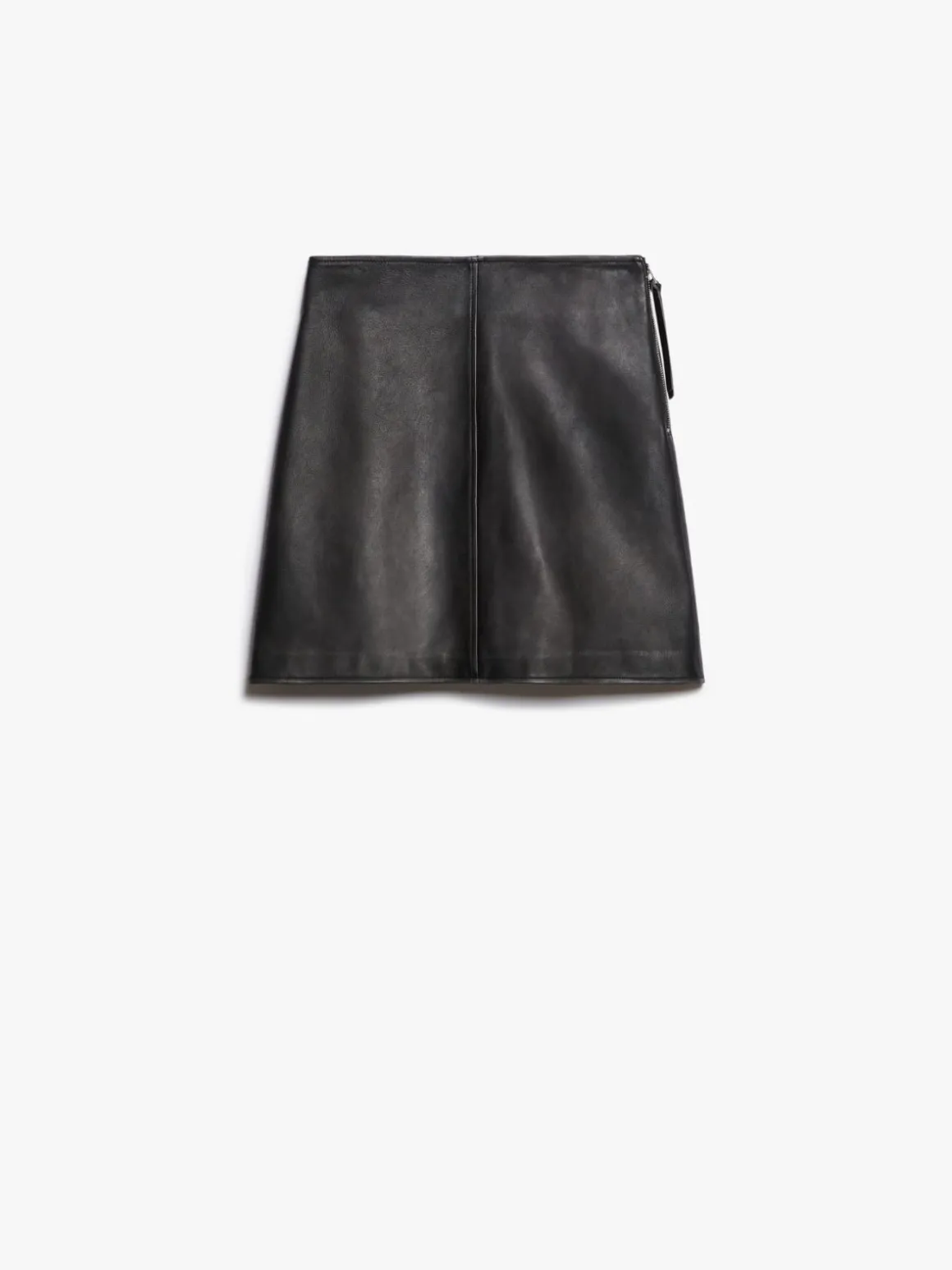 Leather mini skirt