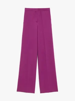 Long compact jersey trousers
