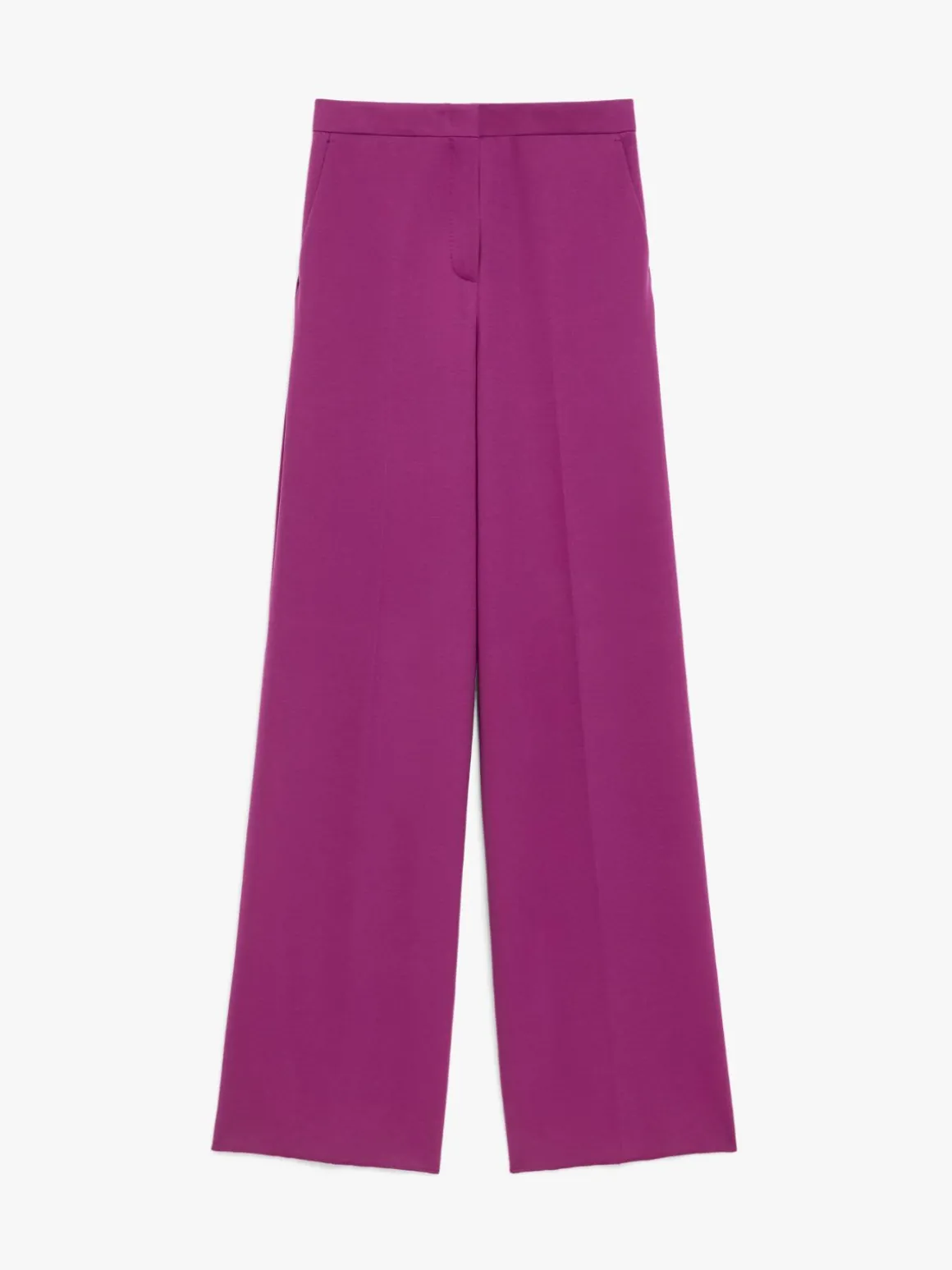 Long compact jersey trousers
