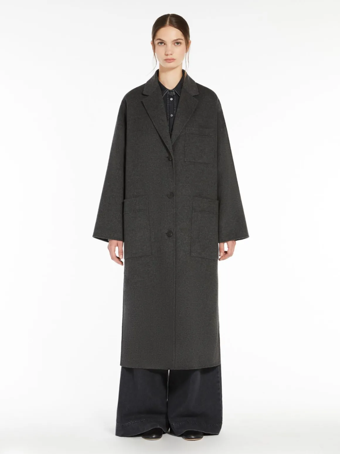 Long double-faced wool coat